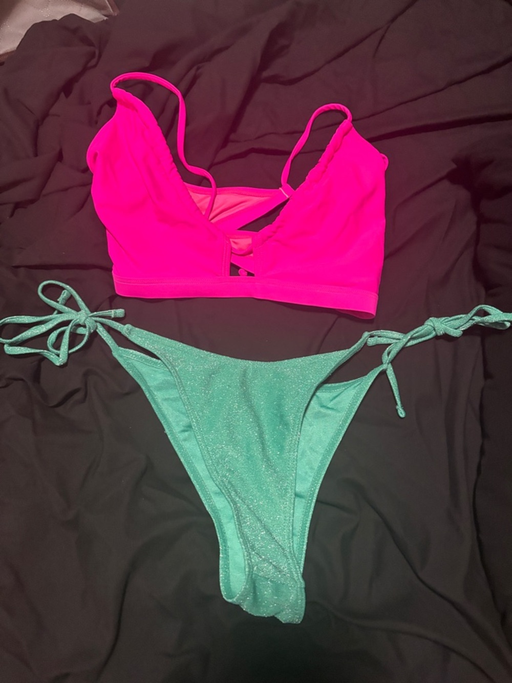 Bulk of swim suits. Most are prom suits worn for 30 mins.